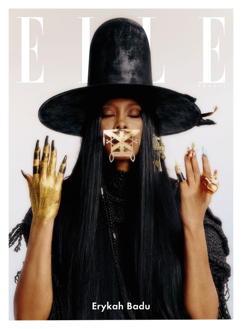 ELLE Brasil Vol. 12 (Mai/23) Capa Erykah Badu (Bijoux na Boca)