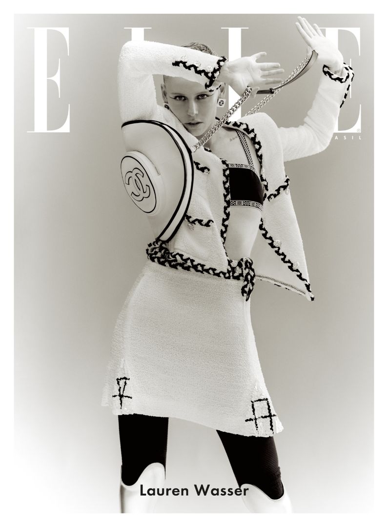 ELLE Brasil Vol. 10 (Dez/22) Capa Lauren Wassen (P&B)